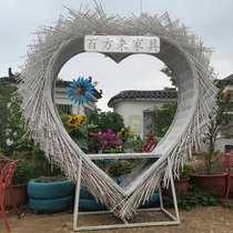 Net Red Creative Vine Choreography Bird Nest Suspension Chair Folk Yuku Round Lying Bed Autumn Kilo Bali Scenic Wedding Dress Shooting Props