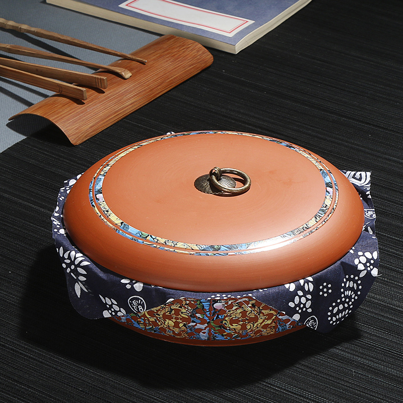 Violet arenaceous caddy fixings ceramic large wake to save white tea cake tea pot of tea POTS seal boxes home