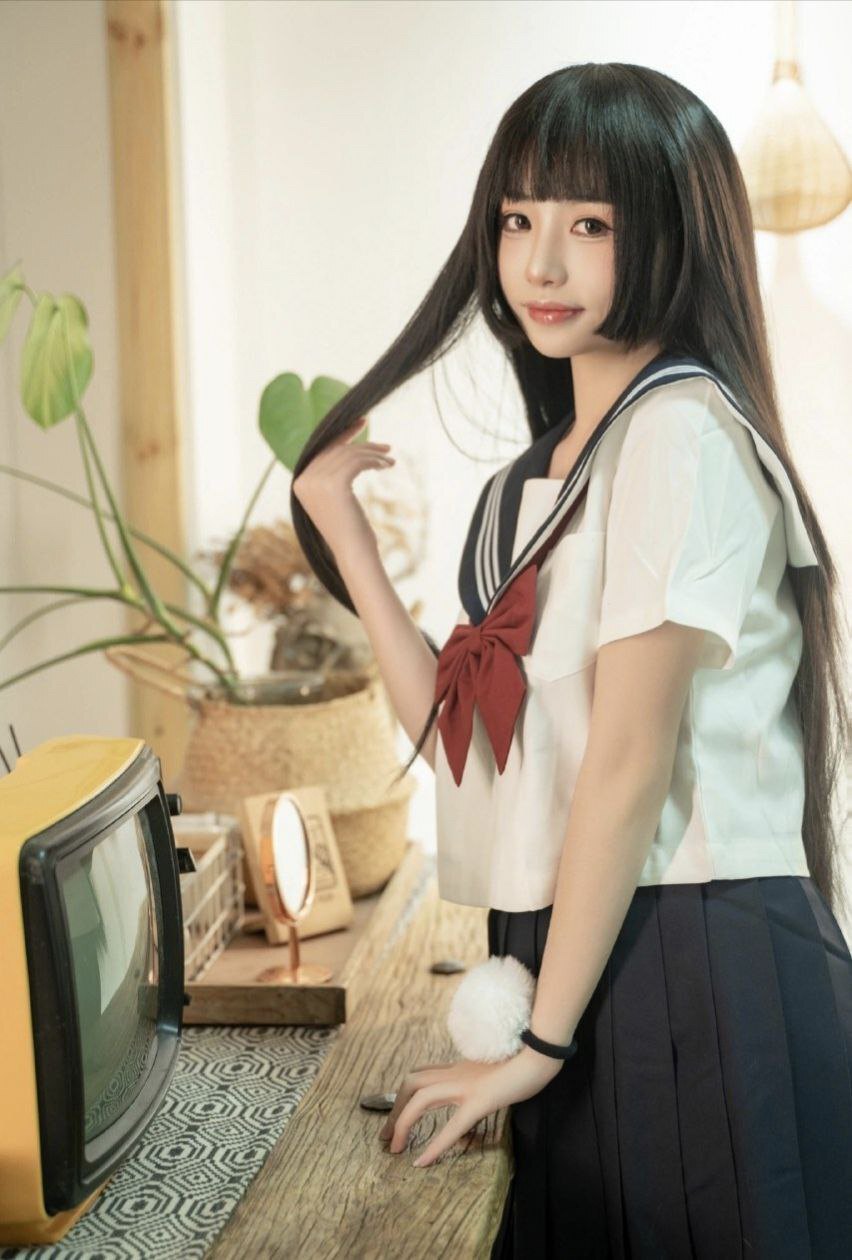 清新JK风：学生装白丝美女系列