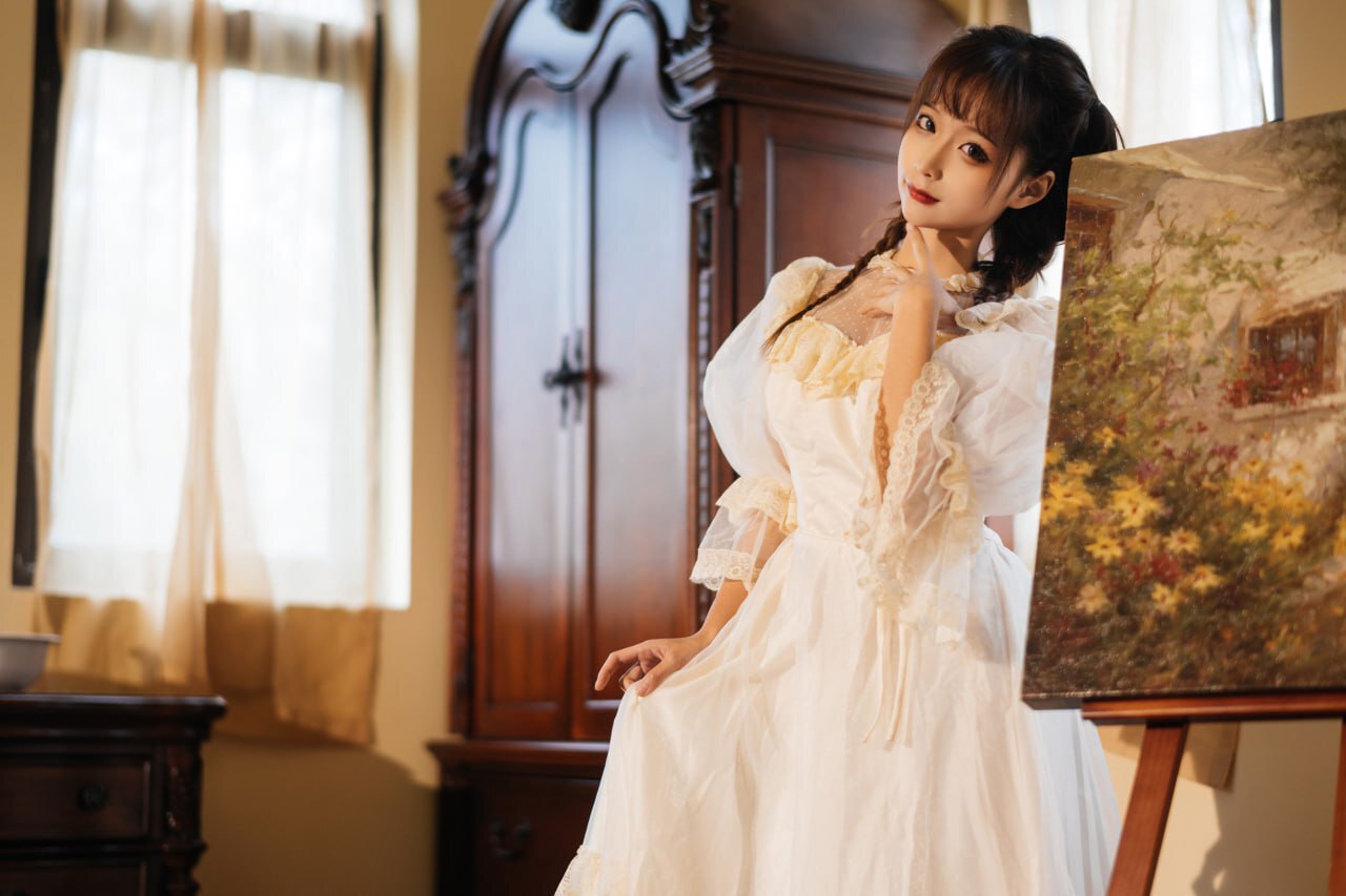 古风白裙美女：雅致与风情的相遇-傲绝博客