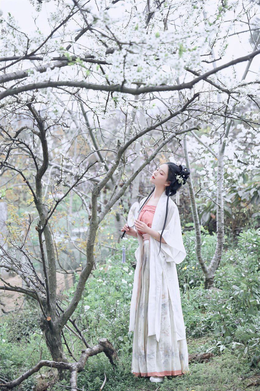 古风仙境：白色花树林系列