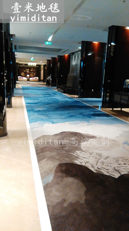 Hotel club hall corridor guest room meeting room VIP room handmade wool full shop fireproof carpet to map customization