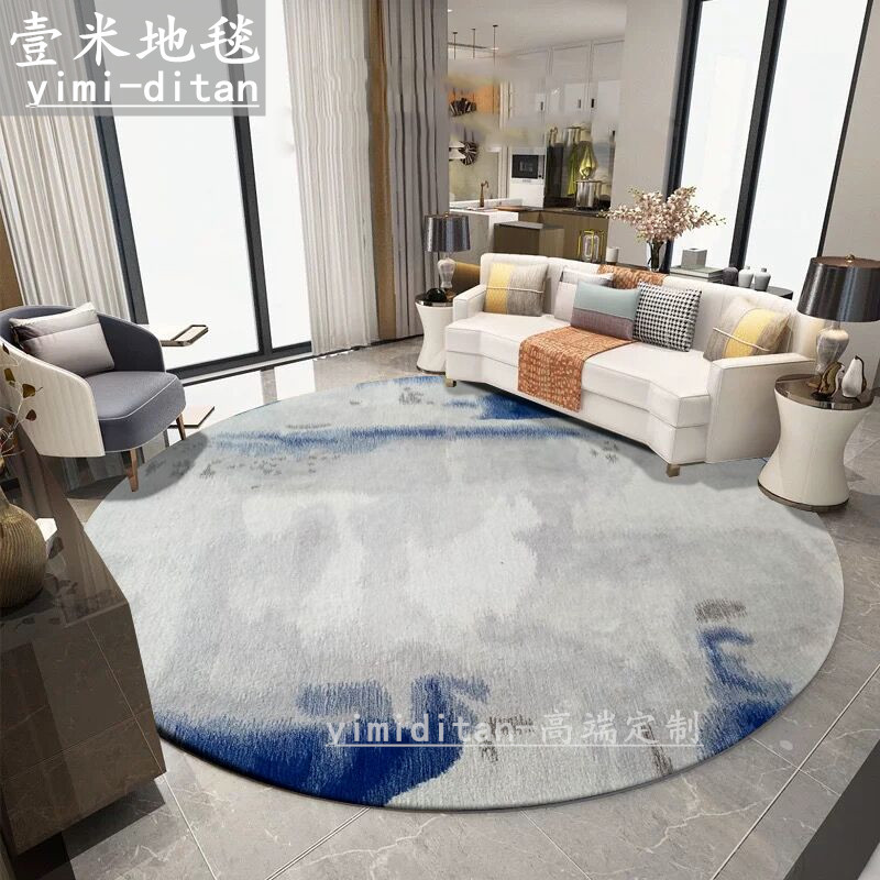 Postmodern light extravagant round carpet Home Nordic ins minimalist Abstract Living Room Tea Table Mat Bedroom Wool Blanket