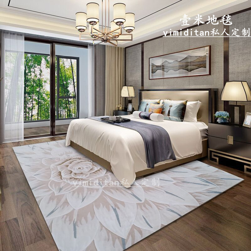 Modern New Chinese Flower Living Room Room Room Carpeted with Custom Fire-Protection