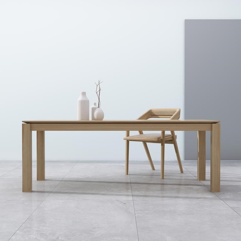 Dining table conference table all solid wood minimalist long table modern minimalist ash wood designer desk Nordic office desk chair