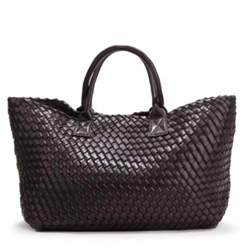 New Woven Tote Bag, Fashionable High-End Lettered Handbag, Celebrity-Inspired Trendy Handbag, Large Shoulder Bag