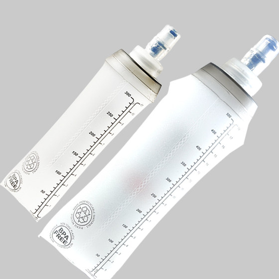 달리기 및 사이클링 스포츠 압출 실리콘 휴대용 접이식 부드러운 물병 크로스 컨트리 달리기 빠른 흡수 물병 300ML500