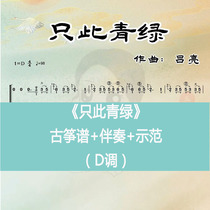 Only this turquoise popular guzheng spectrum D tune with a single hand accompanied by a model electronic instrument customized