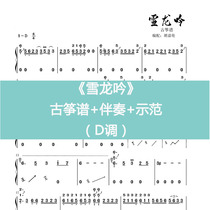 Xuelong chant popular guzheng spectrum D tune with one-handed pair of hands accompanied demonstration of electronic instrument custom