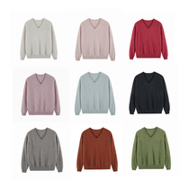 (Xodgz customized) I am a color card single-strand ultra-simple cashmere V-neck knitted pullover