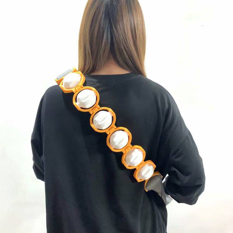 Back massager pull back theorizer roller-type meridians dredge open back manual waist cervical spine without asking people to pull back