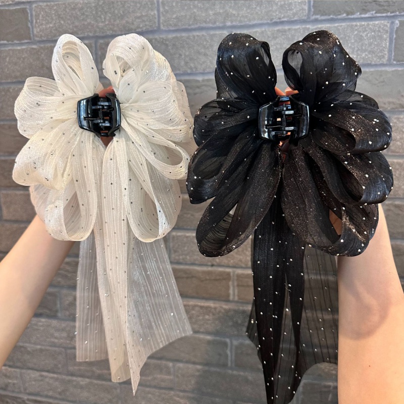 Sen Ensemble Full of Star Ribbon Tennis butterfly knot Grip Clip Female Rear Brain Spoon half a hair clip Hairpin Hairpin Temperament Shark Clip Headwear-Taobao