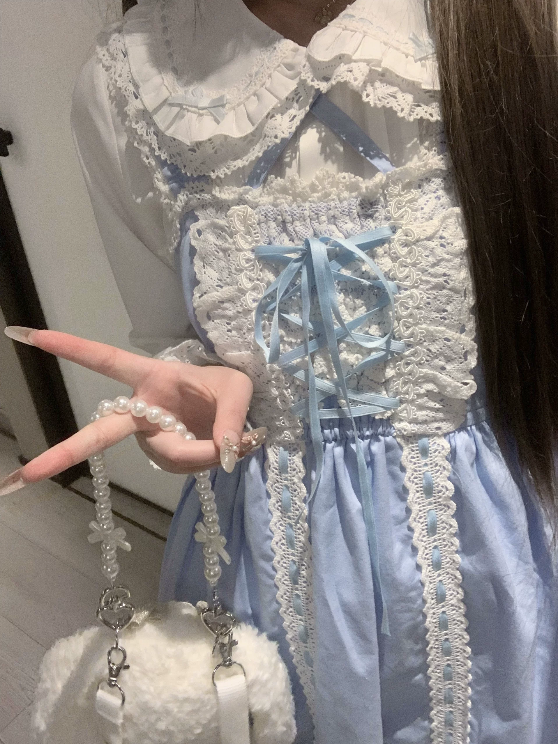 Dudu Baiqiao MilkyWay Milky Way Starry Sky Original Genuine Lolita Lolita Ancient Doll Feeling Shirt