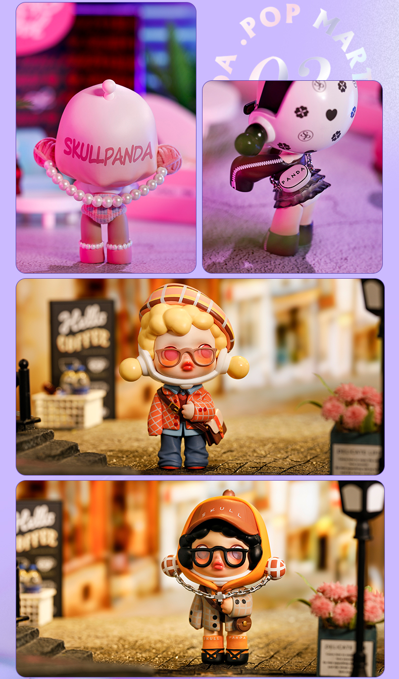 Skull Panda Pop Bean Panda Partner Set (Chengdu Limited