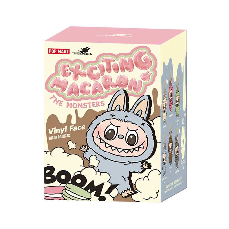 Плюшевая подвеска-вентилятор Bubble Mart Labubu Labubu с высокой энергией 3.0 макарон сидящий виниловая плюшевая подвеска слепая коробка