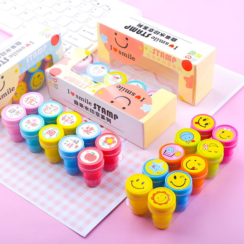 (A Boxed 10) New Reward Seal Encourages Students Cartoon Seal Teaching Aids Creative Children's Prizes