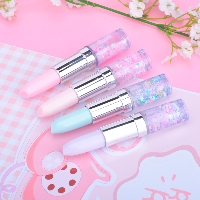 Lipstick Ballpoint Pen Students Use Stationery Supplies Cute Super Cute Teenage Girl Hearts Flow Sand Pen Creative Prizes Writing Tools