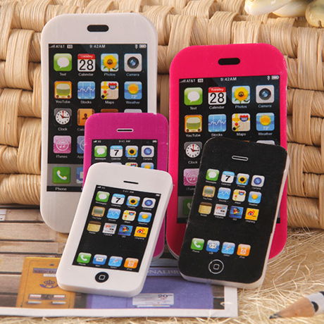 Cartoon Apple mobile phone eraser cute and creative little gift to send kindergarten children student prizes