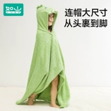 Детское банное полотенце, плащ с капюшоном, банный халат, хлопковое коралловое бархатное демисезонное средство детской гигиены для новорожденных