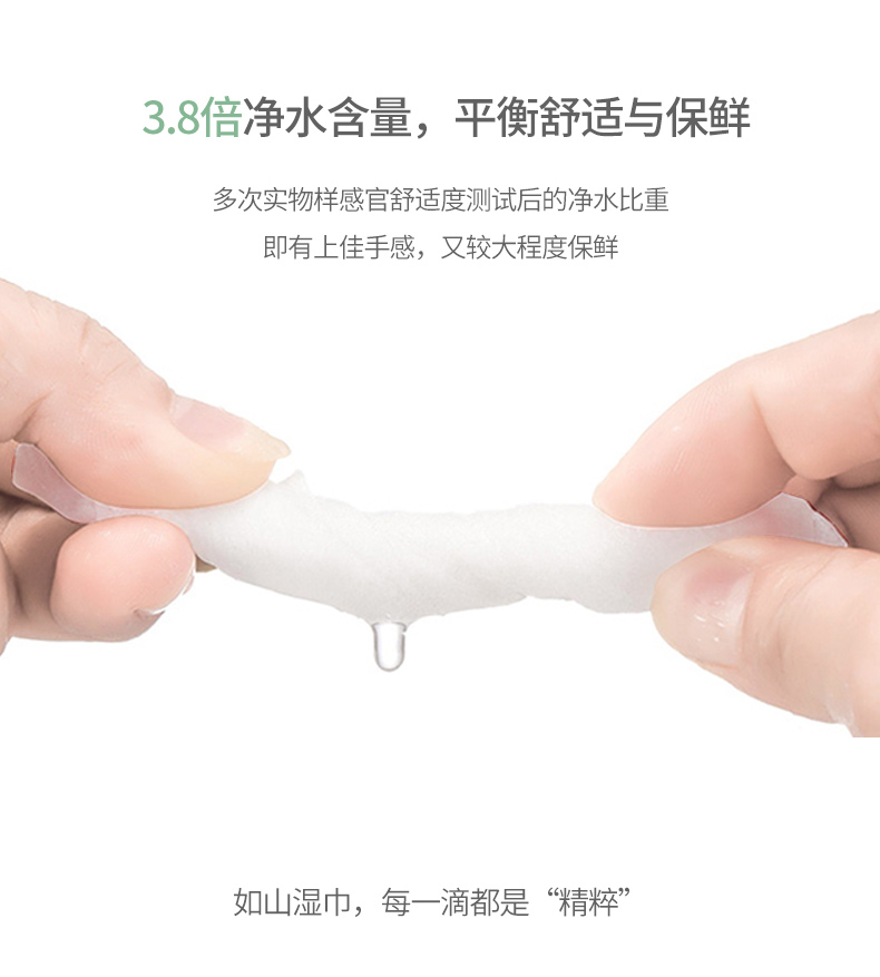 Bàn tay trẻ em Rushan (LUSN) nhập khẩu bông lau Mỹ sơ sinh cotton cầm tay 20 rút đơn - Khăn ướt các loại khăn giấy ướt bán chạy