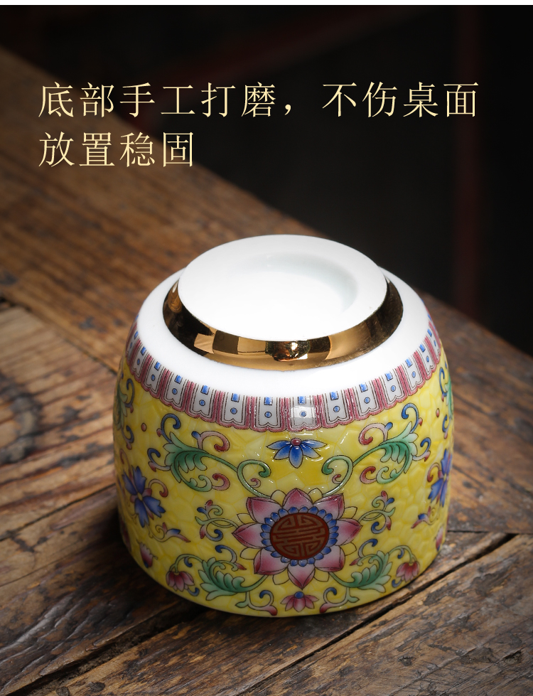 The Master cup single CPU ceramic sample tea cup set silver gold silver cup lamp that kung fu tea bowl is pure manual coppering. As silver cup