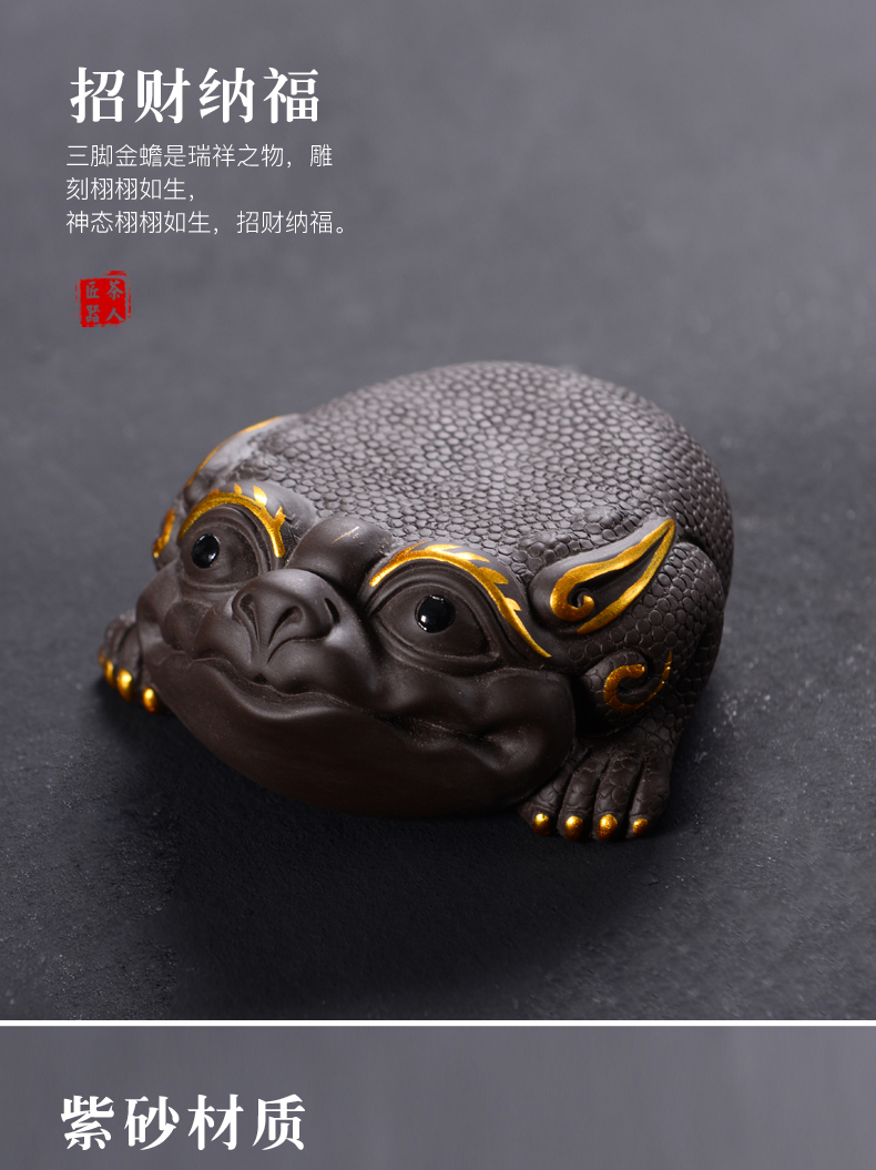 Elder brother up on pet furnishing articles dragon turtle tea play day powder green your up ceramic tea with parts YangHuBi shelf