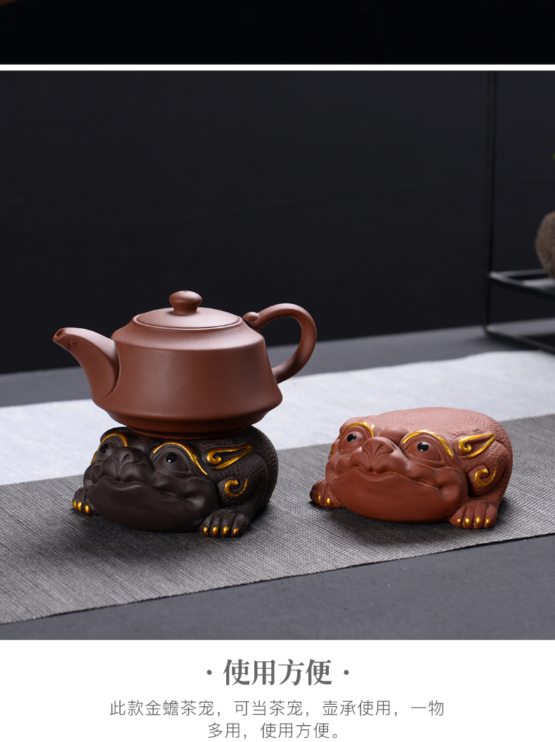 Elder brother up on pet furnishing articles dragon turtle tea play day powder green your up ceramic tea with parts YangHuBi shelf
