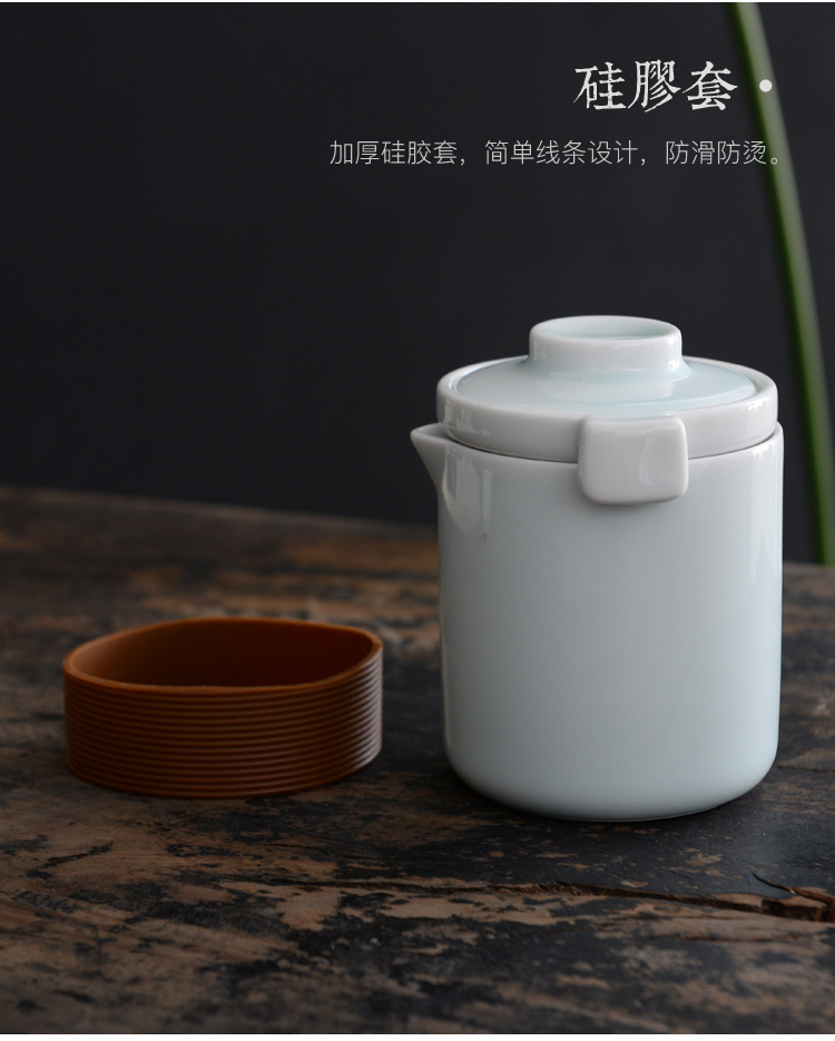 Crack glass ceramic kung fu tea cup teapot set filter portable teapot tea office travel tea set