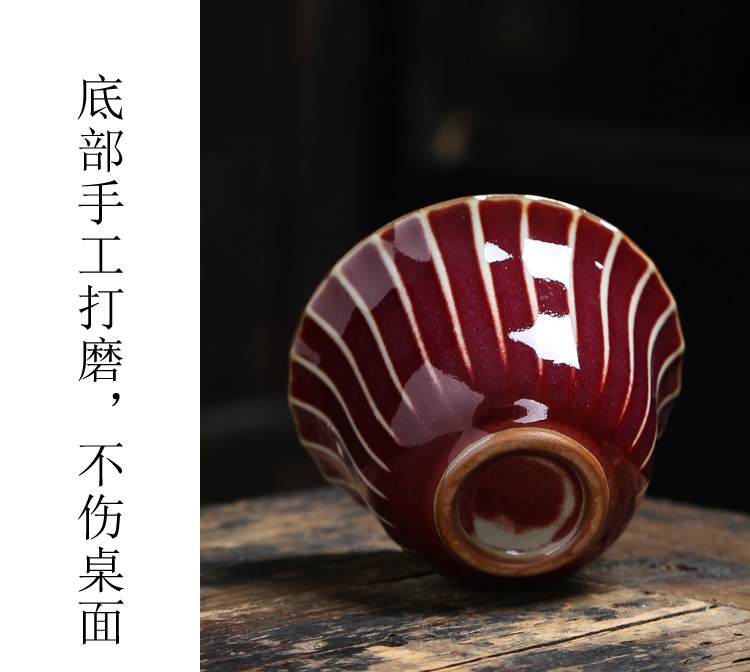 Tasted silver gilding ceramic gold sample tea cup 24 k pure gold cup question kung fu tea bowl master cup single CPU