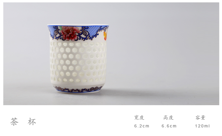 Large hollow honeycomb and exquisite tea sets suit of blue and white porcelain ceramic teapot cool Large capacity kettle teapot accessories