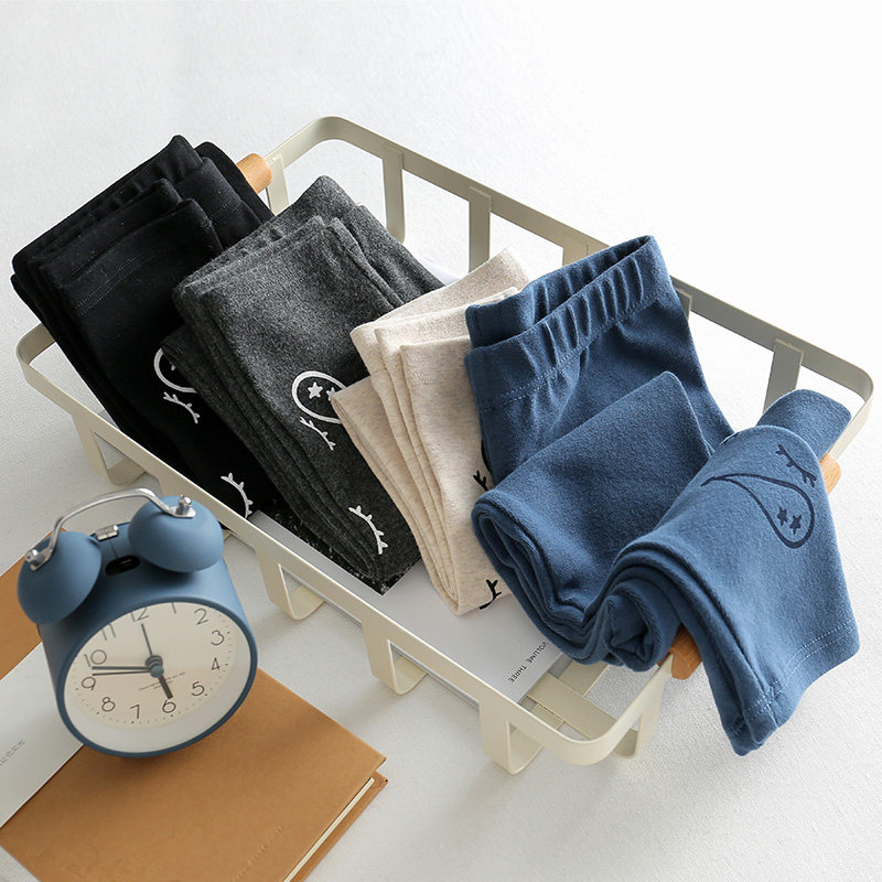 Children's underwear girls spring and autumn thin section outer wear Western style cartoon printed cotton Korean version elastic medium and large children's pants