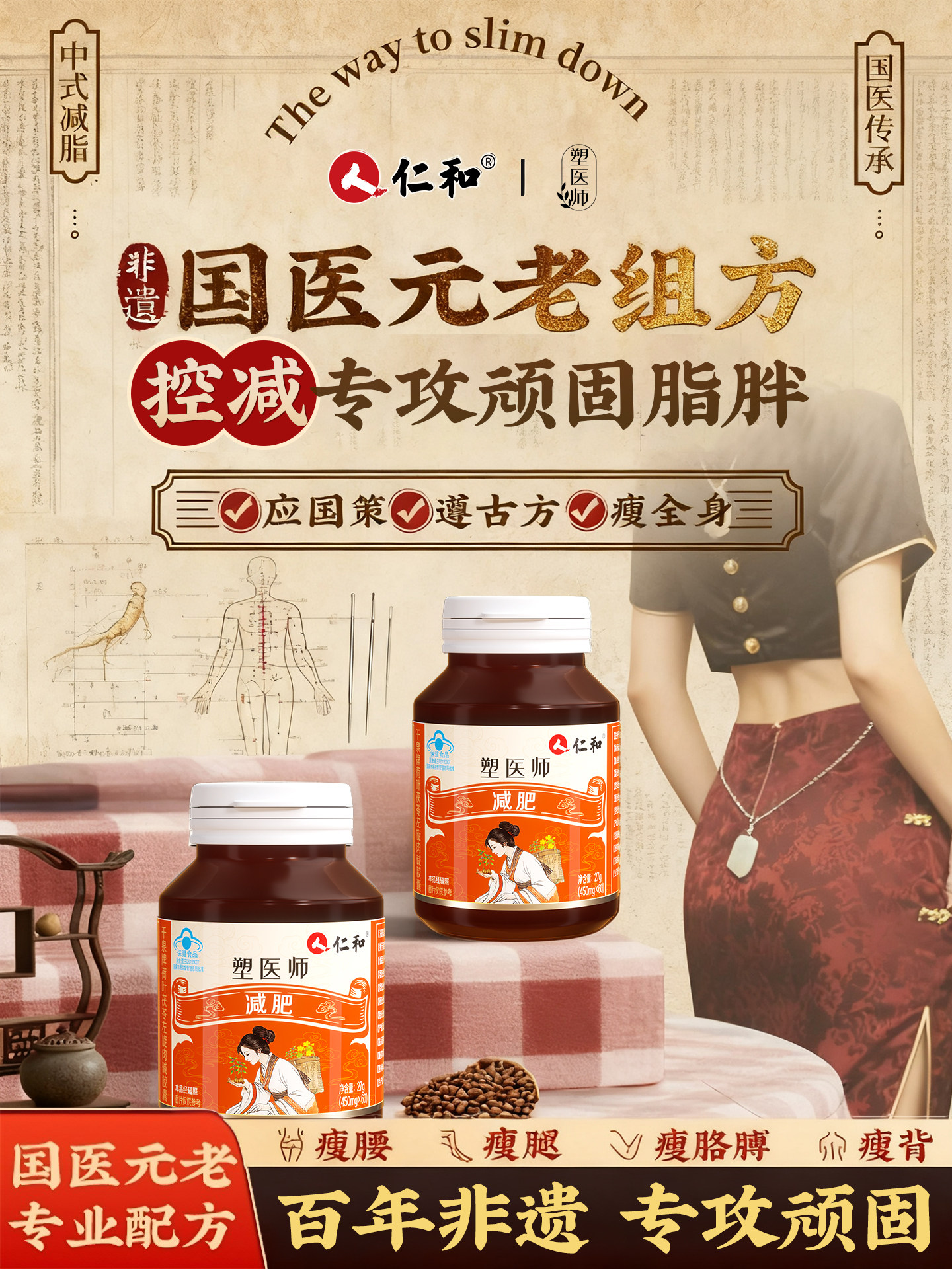 Plastic Surgeon, Traditional Chinese Medicine, Weight Loss, Slimming, Fat Burning, Oil Removal, Reducing Belly Fat, Reducing Belly Fat on the Arms, Removing Excess Fat, Controlling Appetite