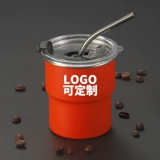 Бокал из нержавеющей стали для кемпинга, трубочка со стаканом, делается под заказ, с печатью вашего логотипа, подарок на день рождения, нержавеющая сталь AISI 304