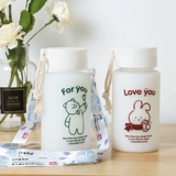 Летняя антиопадальная чашка пластиковая чашка женственная милая портативная высокая стоимость студенческой мультипликационной чашки сопротивление высокой температурой