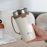 Вместительный и большой портативный стакан из нержавеющей стали, чайная чашка, нержавеющая сталь AISI 304