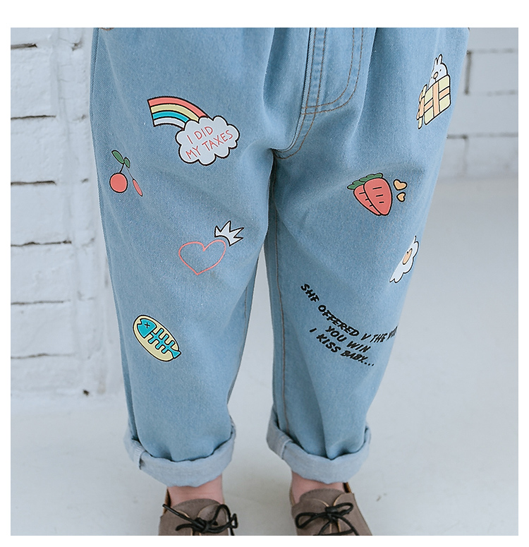 [Trực tiếp] Quần áo trẻ em Cicie xuân hè 2019 Cô gái trẻ nước ngoài mới mặc quần jeans - Quần jean quần áo bé gái