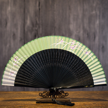 Summer Chinese fan subfolding fan retro style Handmaid fan Summer carry-on folding fan classical wind folding fan