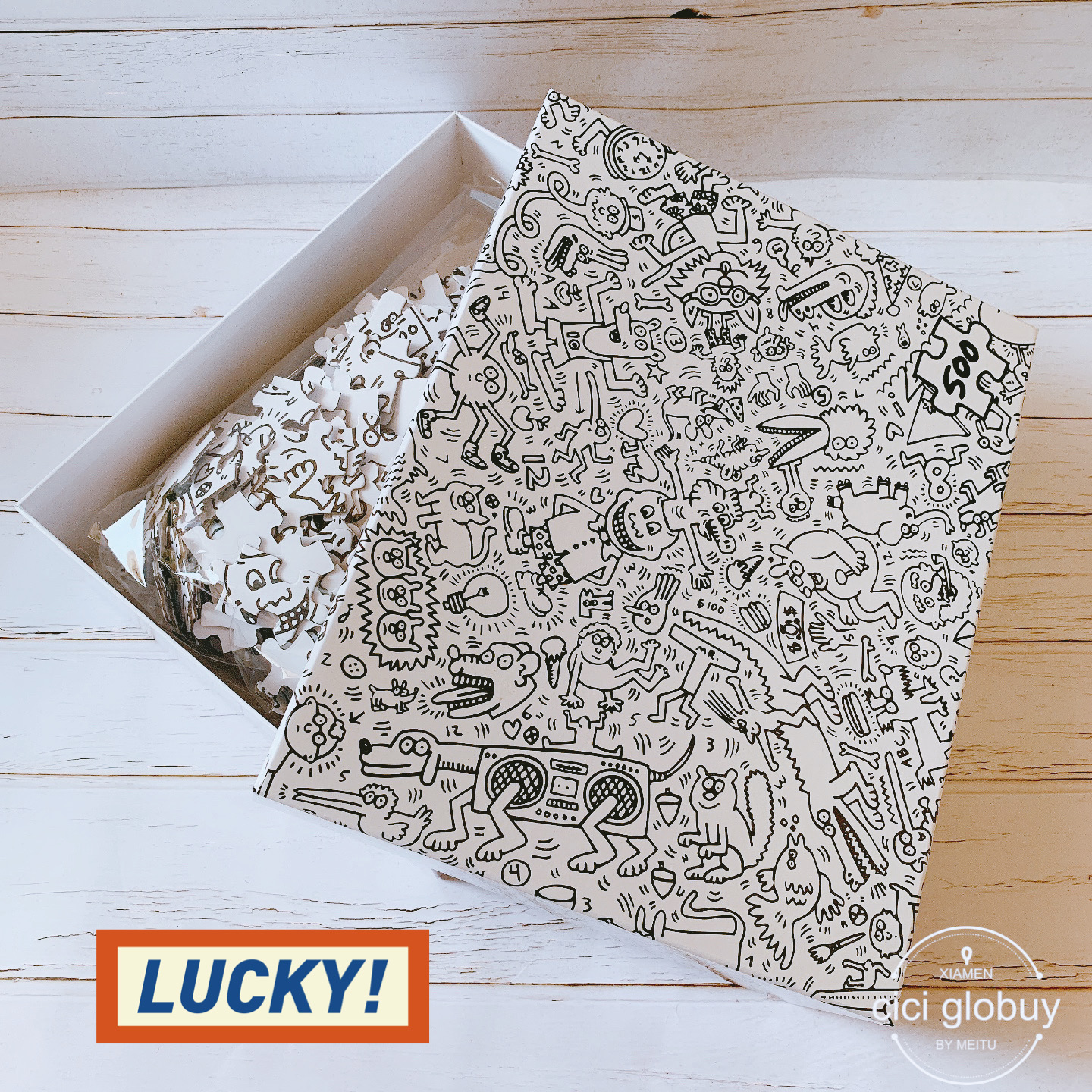 Spot French import Case Harlem puzzle children's paper puzzle Intellectual puzzle game toy 500 pieces