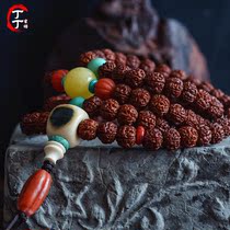  Tintin beeswax star moon Bodhi hand string men and women 108 first month Chen seed old seed Buddha bead necklace High density raw seed