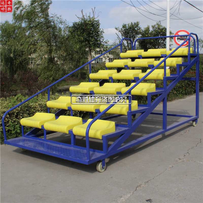 Athletics Finish Referee Platform 18 Seat Finish Referee Stand Athletics Chronograph Stand with Wheels Moving Type