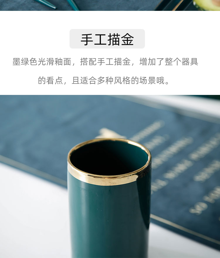 Nordic ceramic tube of chopsticks chopsticks box, box frame kitchen household mouldproof waterlogging under caused by excessive rainfall chopsticks knife and fork spoon is received