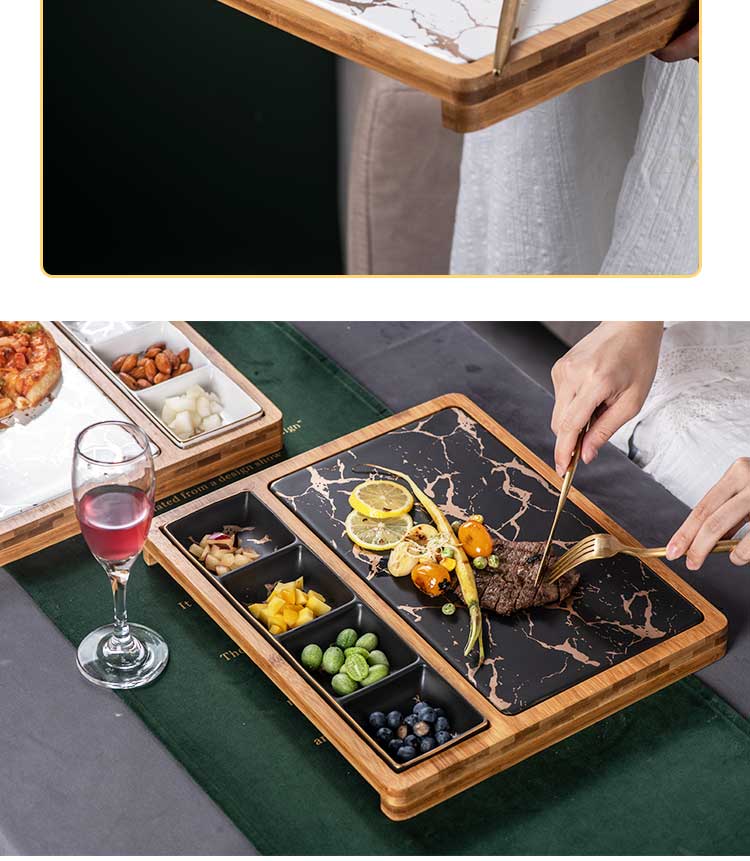 Creative steak knife and fork dish suits for home restaurant ceramic plate flat lovers beefsteak plate tableware