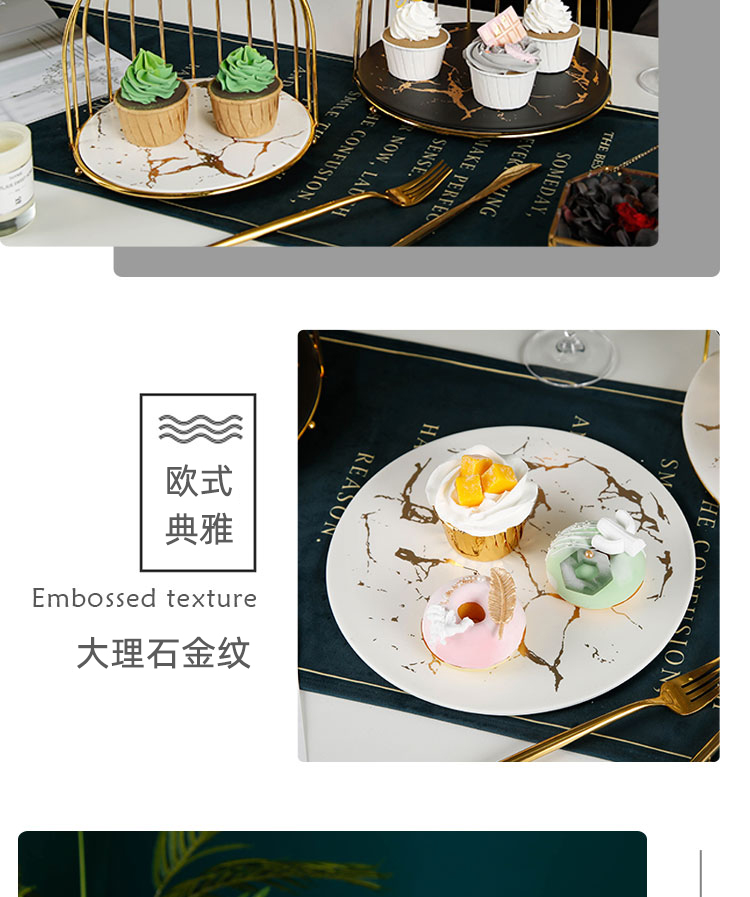 Creative dessert table furnishing articles show ceramic three - layer dessert tray was double heart cake afternoon tea shelf