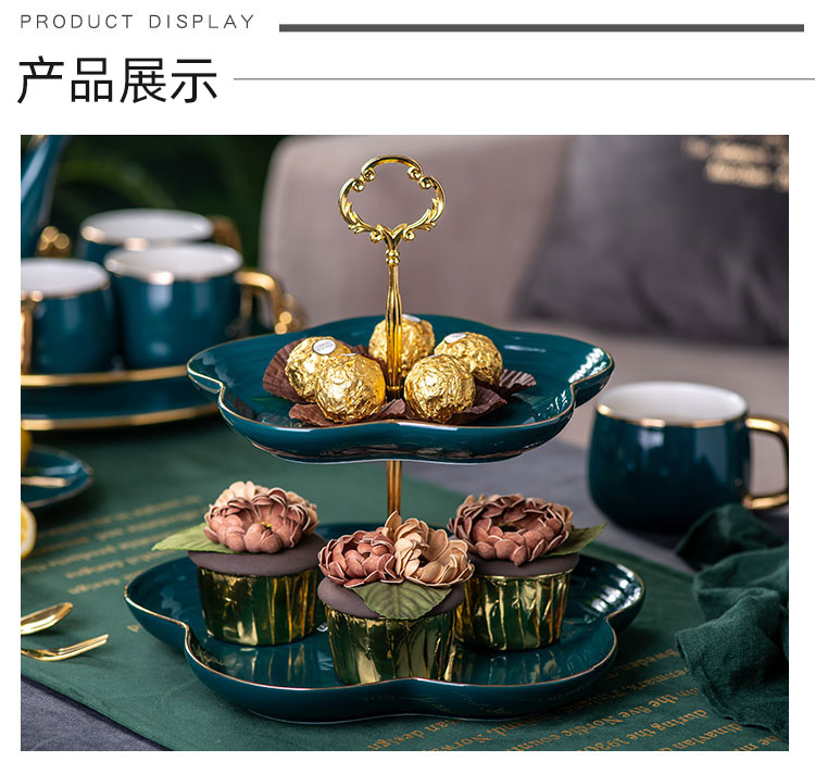 European light fruit bowl home sitting room key-2 luxury up phnom penh ceramic double layer cake plate of three the layers of afternoon tea dessert cutlery sets