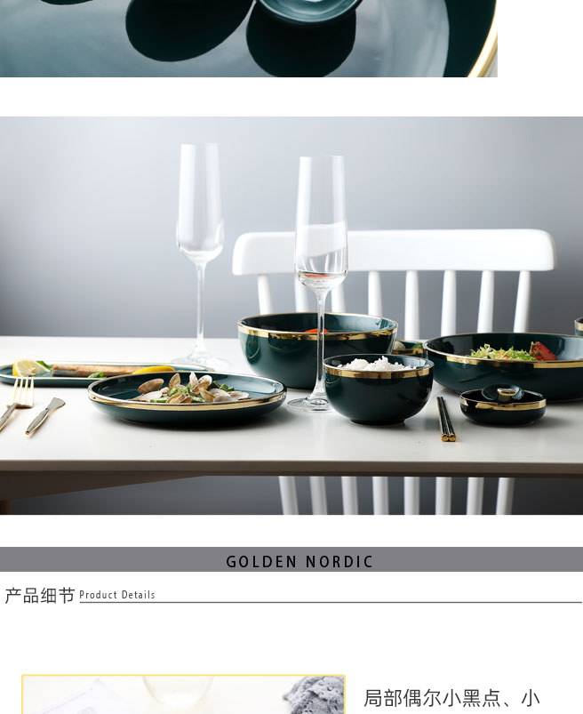 Nordic ceramic bowl with malachite green up phnom penh single rice bowls to eat bowl soup dish plate combination