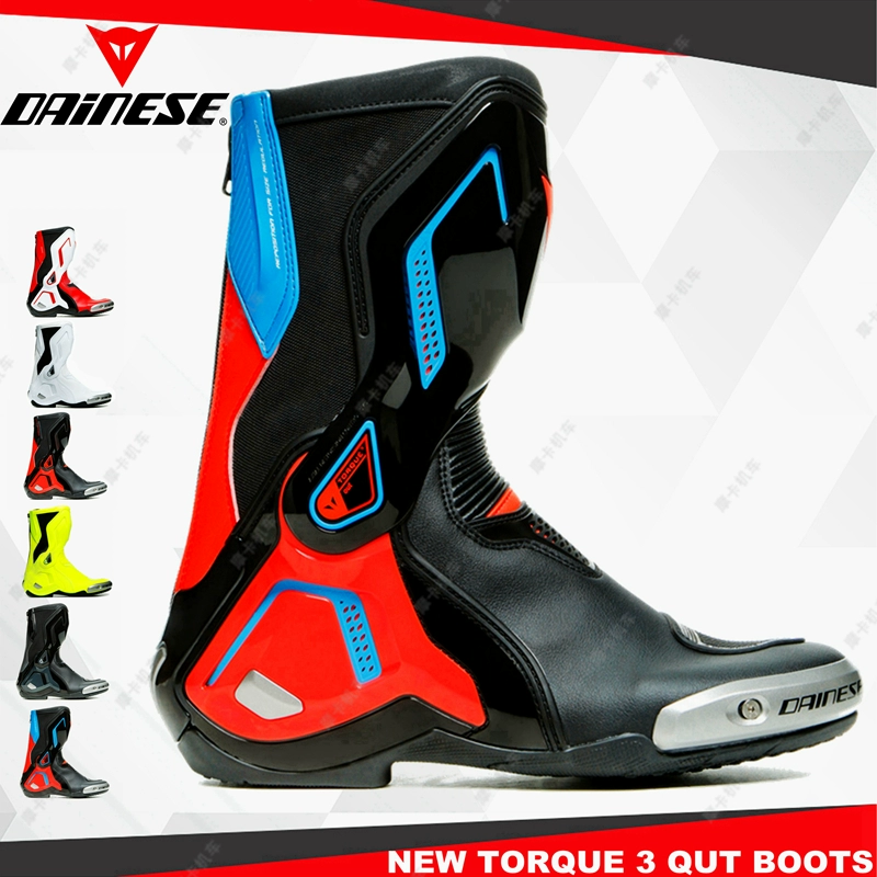 Dennis Torque 3 D1 NEXUS Bốn mùa Đi xe đạp Xe máy Titan Dài Boots Giày đua giày - Bật lửa