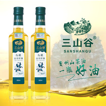 Three Valleys Organic Mountain Tea Oil Pure Oil Tea Seed Oil Physical Press First-class Cooking Oil 0 Add 500ml * 2
