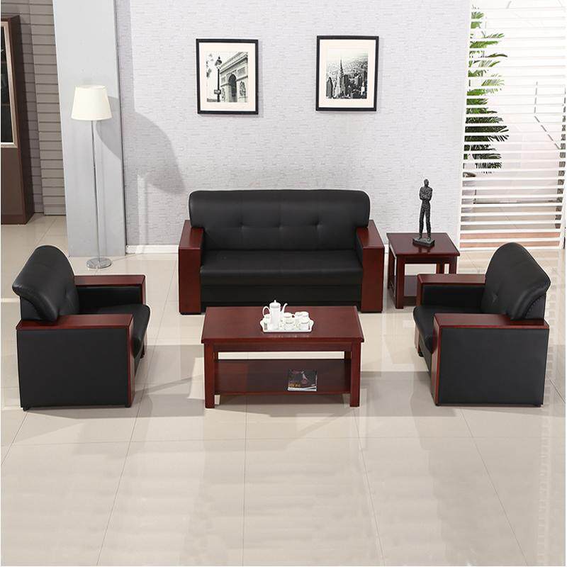 office sofa tea table set office furniture office sofa meeting sofa 3 seater cowhide