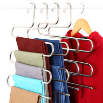 Tie storage rack stainless steel S-shaped hanger towel rack multi-function belt silk scarf tie storage rack