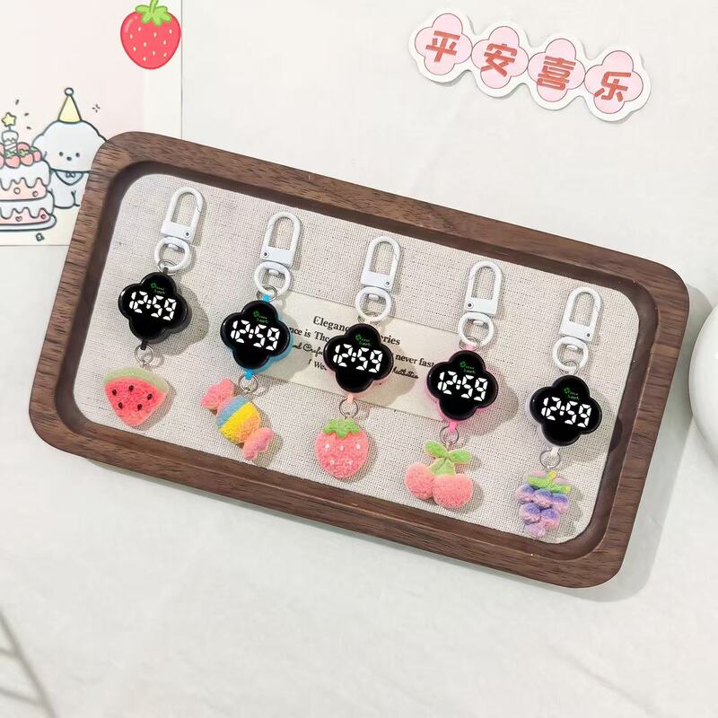 Sugar-Colored Artificial Fruit Keychain Pendant Korean Style Healing Bag Accessory Student Exam Electronic Watch Sugar-Colored Artificial Fruit Keychain Pendant Korean Style Healing Bag Accessory Student Exam Electronic Watch